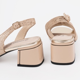 Goodin Sandálias de saltos bege 1