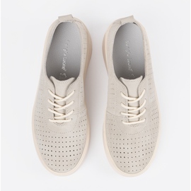 Sapatos de couro de sergio leone bege 1