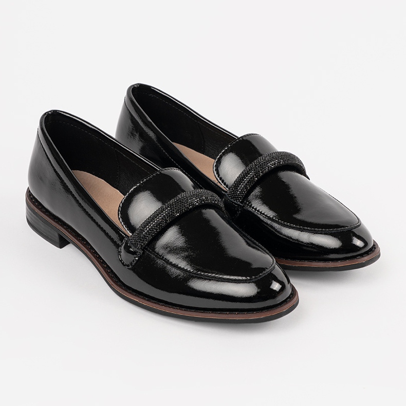 Mocassins com SERGIO LEONE Black Leather Insert preto 1