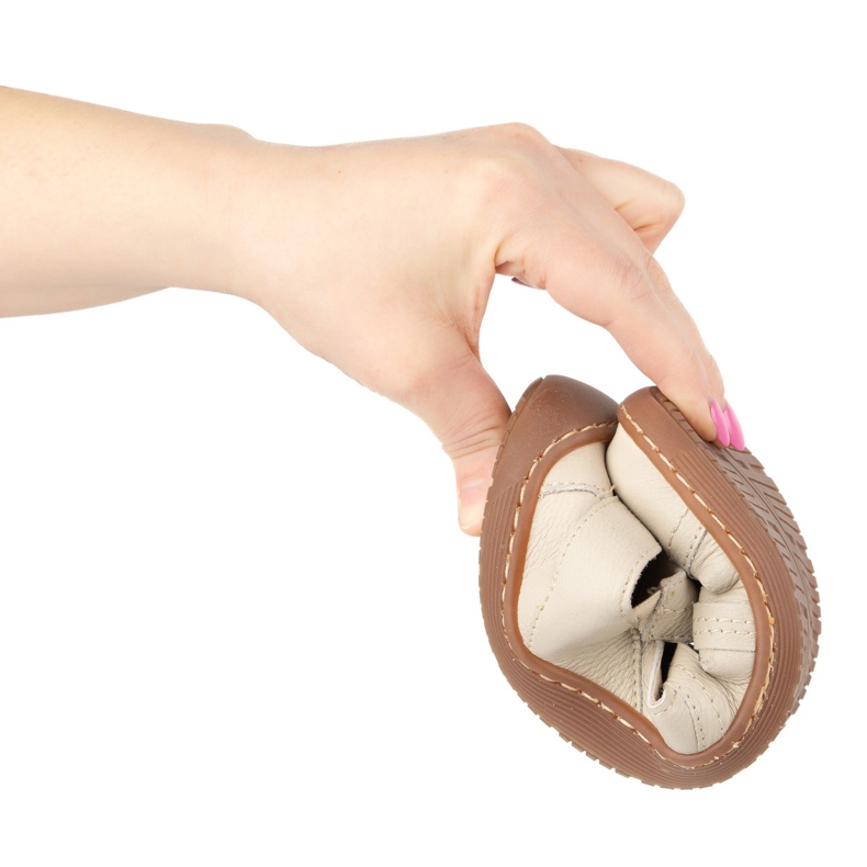 Sapatos descalços femininos Ultralekkie Olivier 1285 semi -labels para bege 1