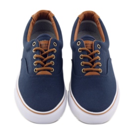 American Club Tênis azul marinho amarrado 18-65 castanho 4