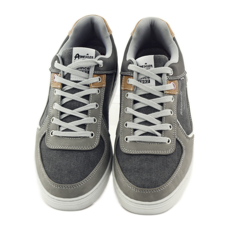 American Club Grey American 703021 sapatos desportivos cinzentos para homem castanho cinza 4