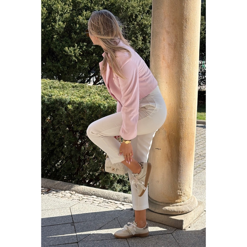 Tênis femininos baixos com leopardo de renda bege 2