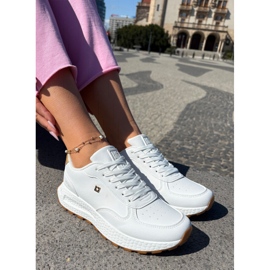 Sapatos esportivos femininos leves Big Star RR274629 Hi-Polish White System branco 2