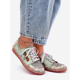 Sapatos de couro feminino Maciejka 06791-09 Verde claro 1