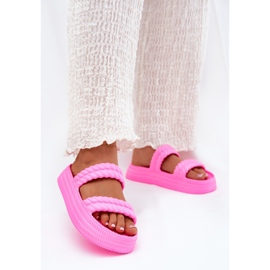S.Barski Flippers femininos da Light Foam Light na plataforma S. Barski ZK51-001 Fuchsia rosa 2