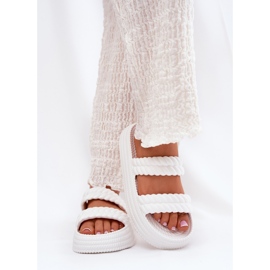 S.Barski Chinelos de espuma leve na plataforma S. Barski ZK51-001 White branco 2