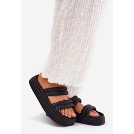 S.Barski Chinelos de espuma leve na plataforma S. Barski ZK51-001 Black preto 1