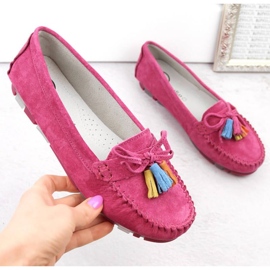 Filippo W PAW506B mocassins de couro camurça com franjas fúcsia rosa 2 Filippo W PAW506B mocassins de couro camurça com franjas fúcsia rosa 2