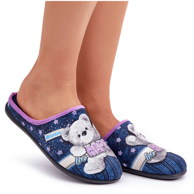 Chinelos femininos com um Blue da Marinha GF000025 INBLU azul 4