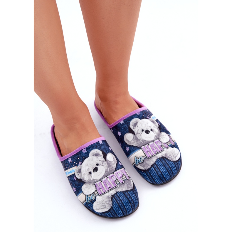 Chinelos femininos com um Blue da Marinha GF000025 INBLU azul 3