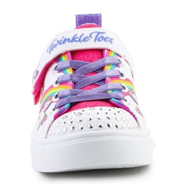 Sapatos Skechers Twinkle Toes S Lights Twinkle Sparks Jumpin Clouds 314809L-WMLT branco 1