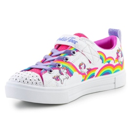 Sapatos Skechers Twinkle Toes S Lights Twinkle Sparks Jumpin Clouds 314809L-WMLT branco 2