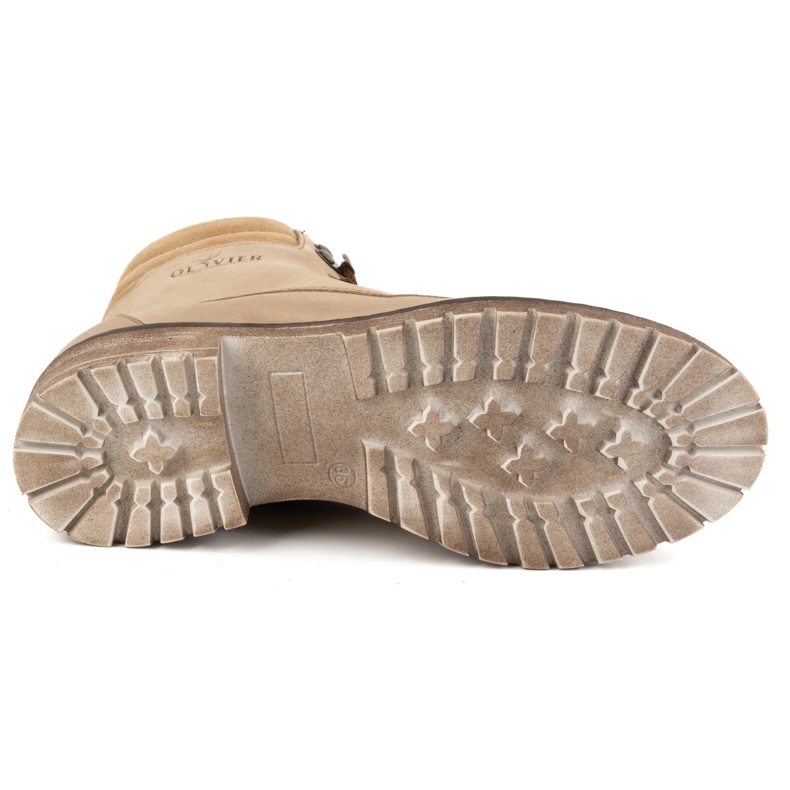Olivier Botas femininas de couro, botas de inverno com isolamento, 365BB, bege 4