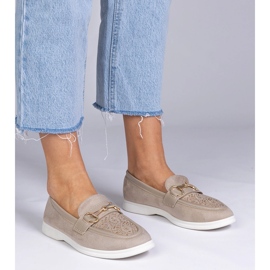 Mocassins cremosos de Ekozamsz com zircões 1 Mocassins cremosos de Ekozamsz com zircões 1