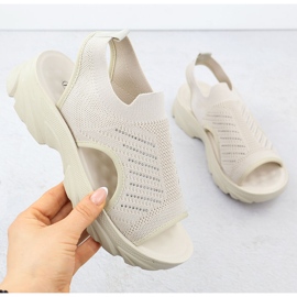 Sandálias femininas construídas -ar bege potocki to90302 1