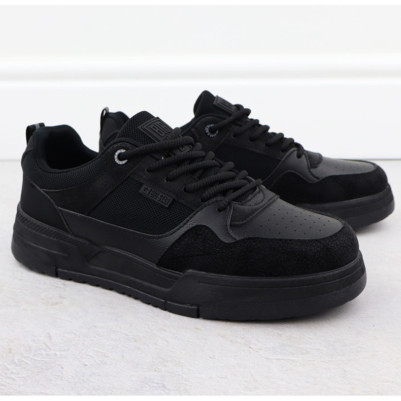 Black Big Star Black RR174606 Sapatos esportivos masculinos preto 1