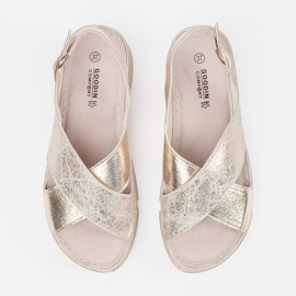 Goodin Sandálias planas douradas dourado 1