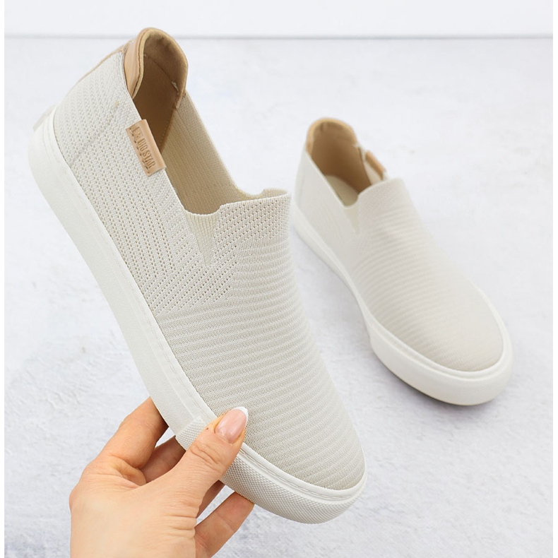 Big Star Tênis tênis escorregam em bege grande estrela rr274721 1