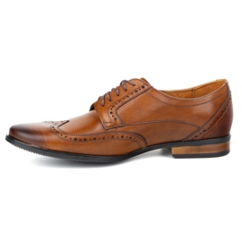 Olivier Sapatos de couro Brogs masculinos - Modelo 1023 Brown marrom 1