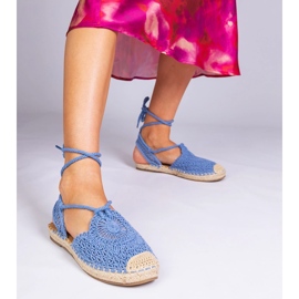 Sandálias azuis de alpargelas azul 1