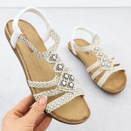 ARTIKER Sandálias confortáveis ​​femininas deslizam -up de artigos brancos 56C1323 1