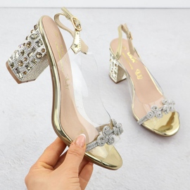 S.Barski Sandálias femininas transparentes em um post com zircões Z graça S. Barski MR51-705 dourado 1 S.Barski Sandálias femininas transparentes em um post com zircões Z graça S. Barski MR51-705 dourado 1