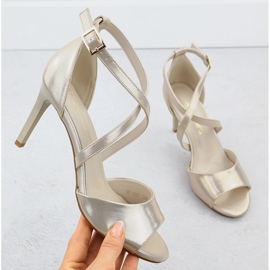 Sandálias femininas no zero Sergio Leone SK432 Cetin Pin dourado 1