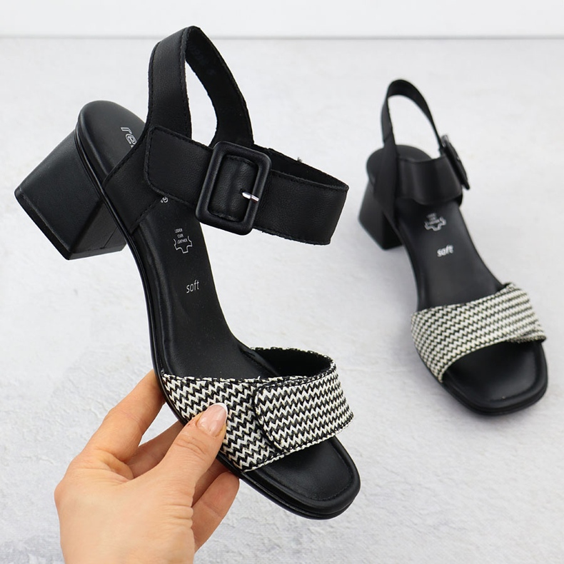 Sandálias femininas remonte preto 1