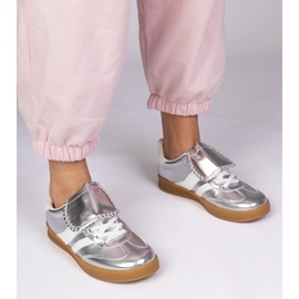 Tênis de prata tênis esportivos femininos 1