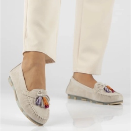 Filippo DP6136/25 Be Supotos de couro bege 2