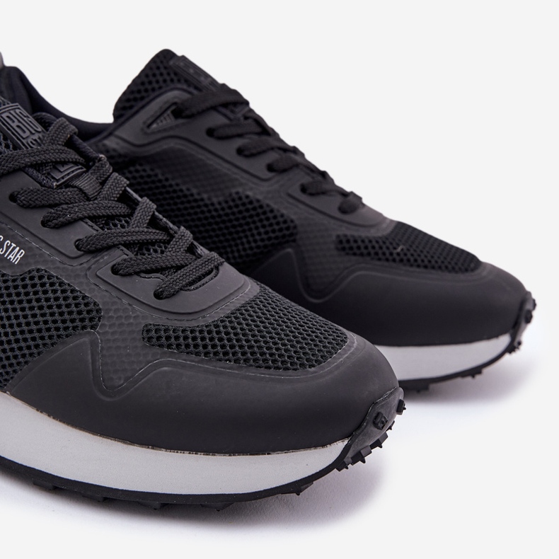 Big Star Tênis masculinos na grande estrela RR174361 Hi-Polish Platform Black System preto 2