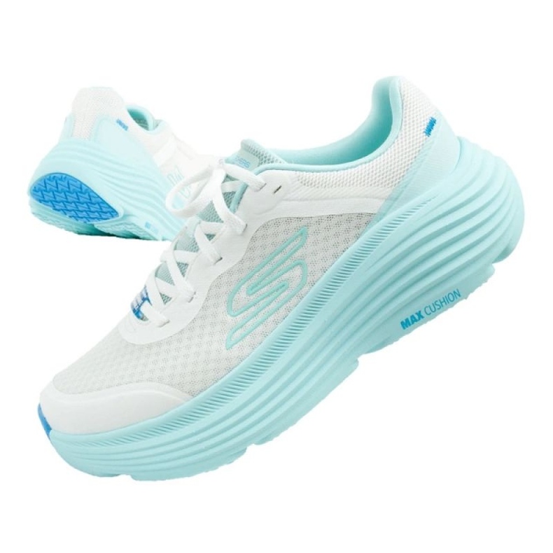 Tênis de corrida skechers max amortecimento 129470/wlb azul 1