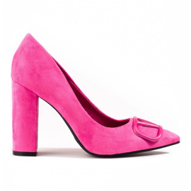 Sapatos femininos Vinceza de camurça fúcsia rosa 2