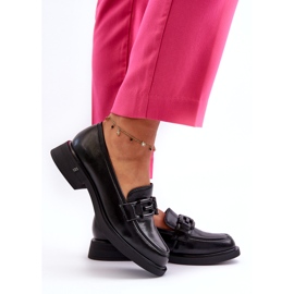 Vinceza Supomers de couro feminino com decoração preta preto 3