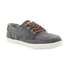 American Club Sapatos de mocassim têxtil masculino americano 205081 cinza 1