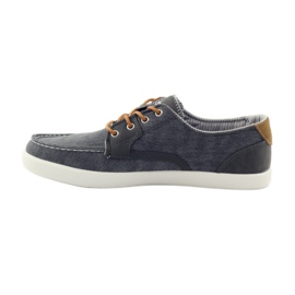 American Club Sapatos de mocassim têxtil masculino americano 205081 cinza 2