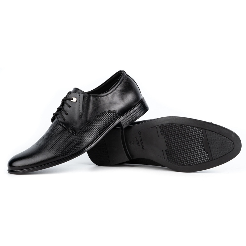 Olivier Sapatos elegantes de homem em pele 302T3 preto 3