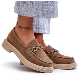 S.Barski Mocassins de camurça de salto plano com um bronze tw101 ou bege 7 S.Barski Mocassins de camurça de salto plano com um bronze tw101 ou bege 7