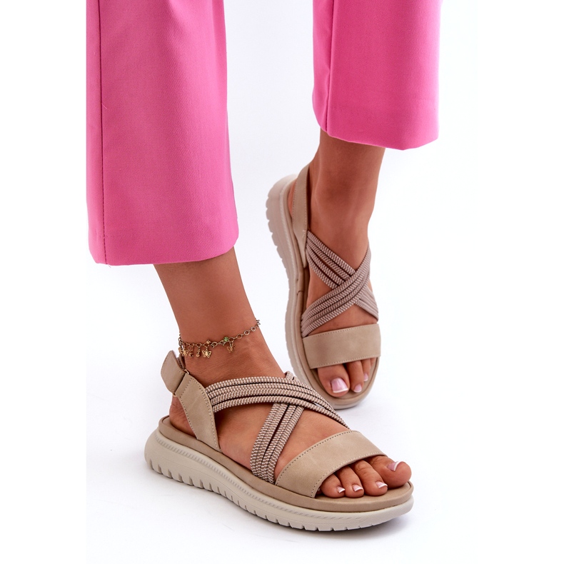Evento Sandálias bege confortáveis ​​das mulheres leves 2