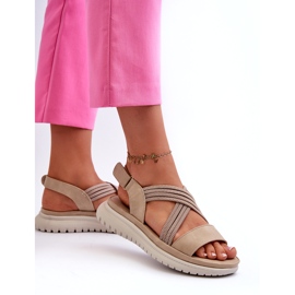 Evento Sandálias bege confortáveis ​​das mulheres leves 3