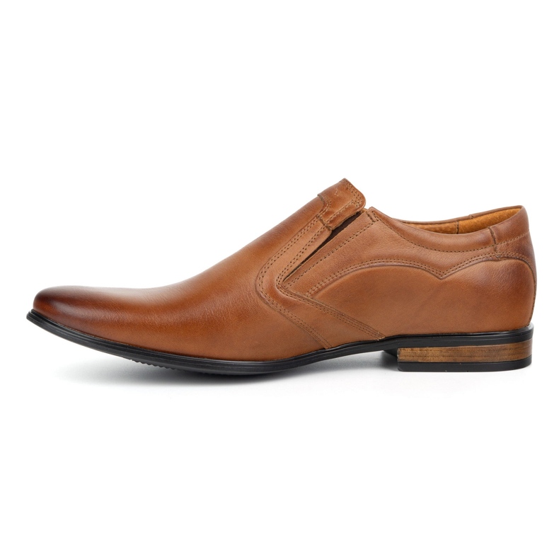 Olivier Sapatos formais de couro masculino 1035 BRAF BUF castanho 1