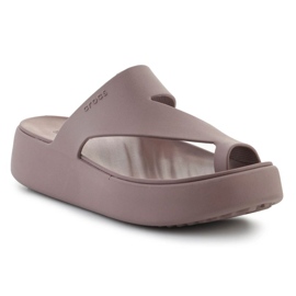 Flip-Flops Crocs Getaway Platform Toe Loop 210834-0LF castanho 1