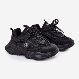 Tênis infantis na plataforma preta preto 1