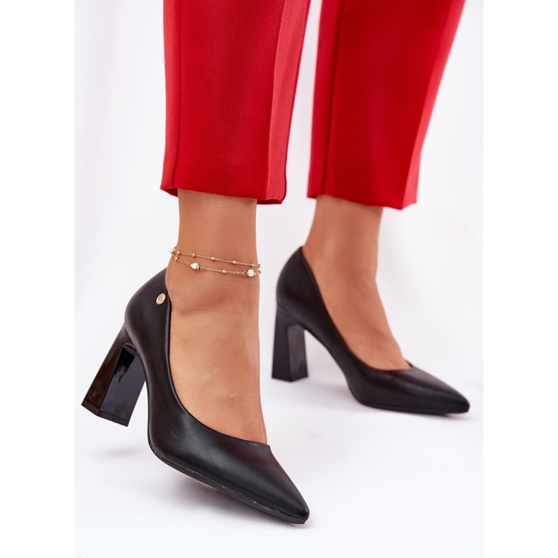 Bombas elegantes no Vinceza 62221 Black Stand preto 2