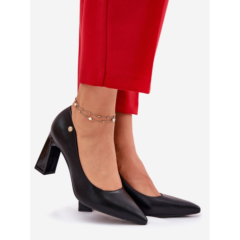 Bombas elegantes no Vinceza 62221 Black Stand preto 1