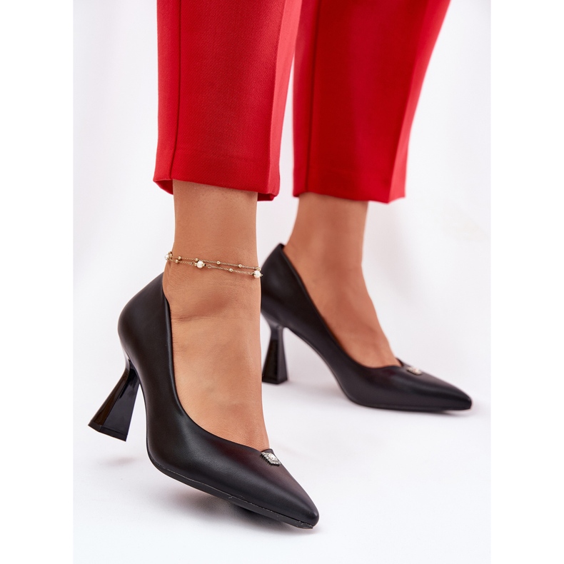 Bombas elegantes no Vinceza 62222 estendido pino preto 2