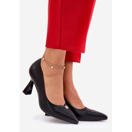 Bombas elegantes no Vinceza 62222 estendido pino preto 1