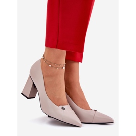 Bombas no pós -elegante Vinceza 62224 Gray cinza 1