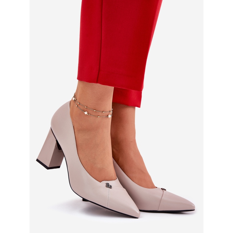 Bombas no pós -elegante Vinceza 62224 Gray cinza 1